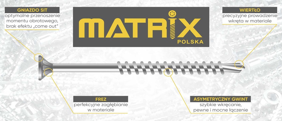 MATRIX screws - Screws, dowels, screws